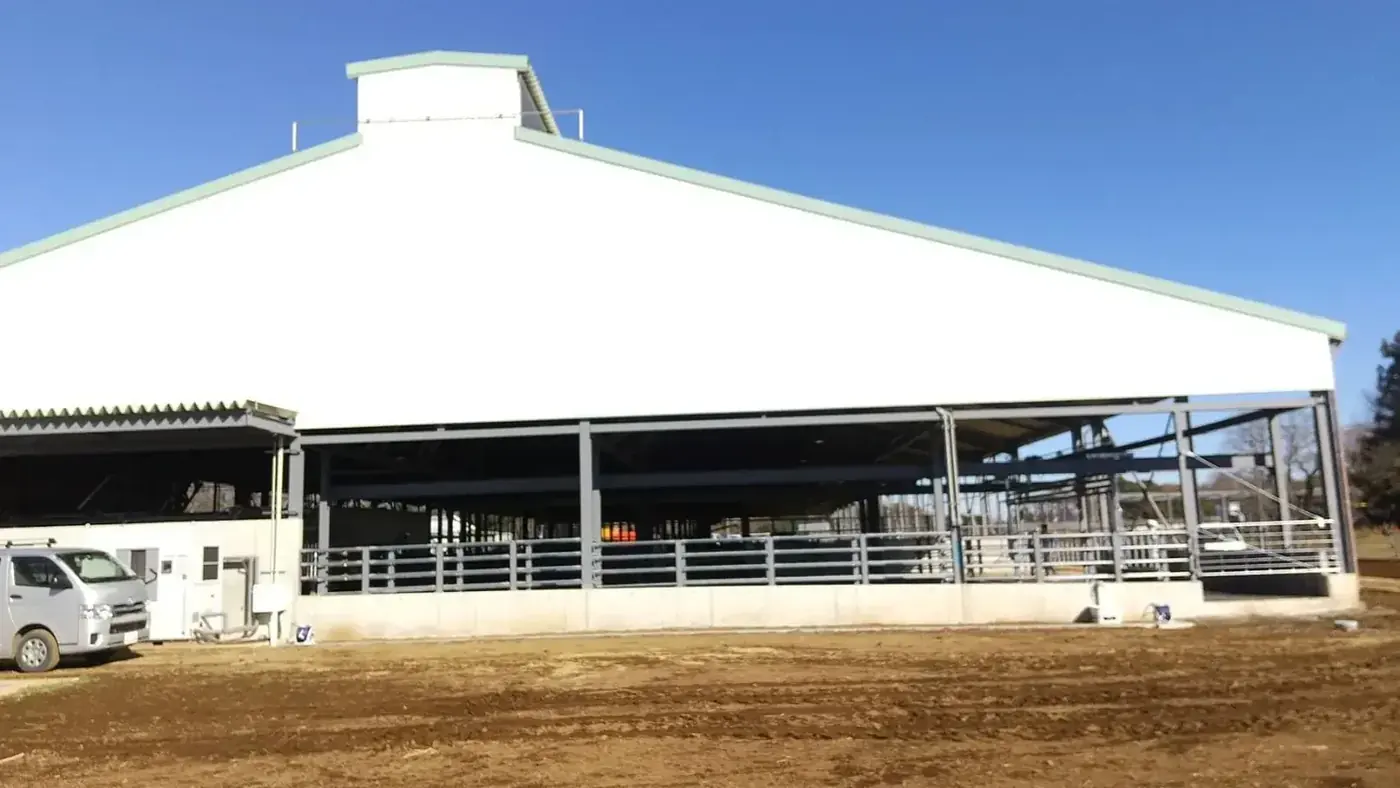 Narita cattle farm and compost facility steel structure